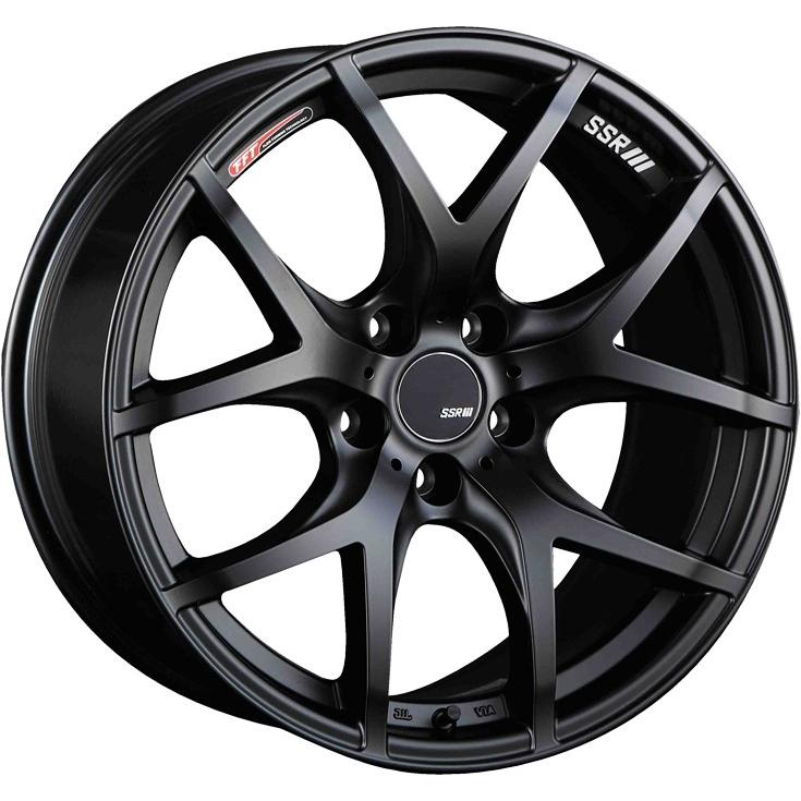 SSR GTV03 18x8.5 5x114.3 40mm Offset Flat Black Wheel 05-07 STI / 11+ tC