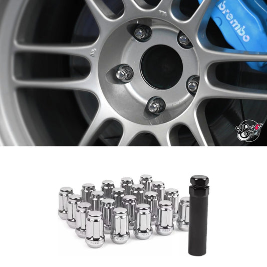 G/Z/Q Lug Nut Set (Chrome/Black) - 350z, 370z, Competition Use, Cosmetic, Coupe chrome lug nuts black socket