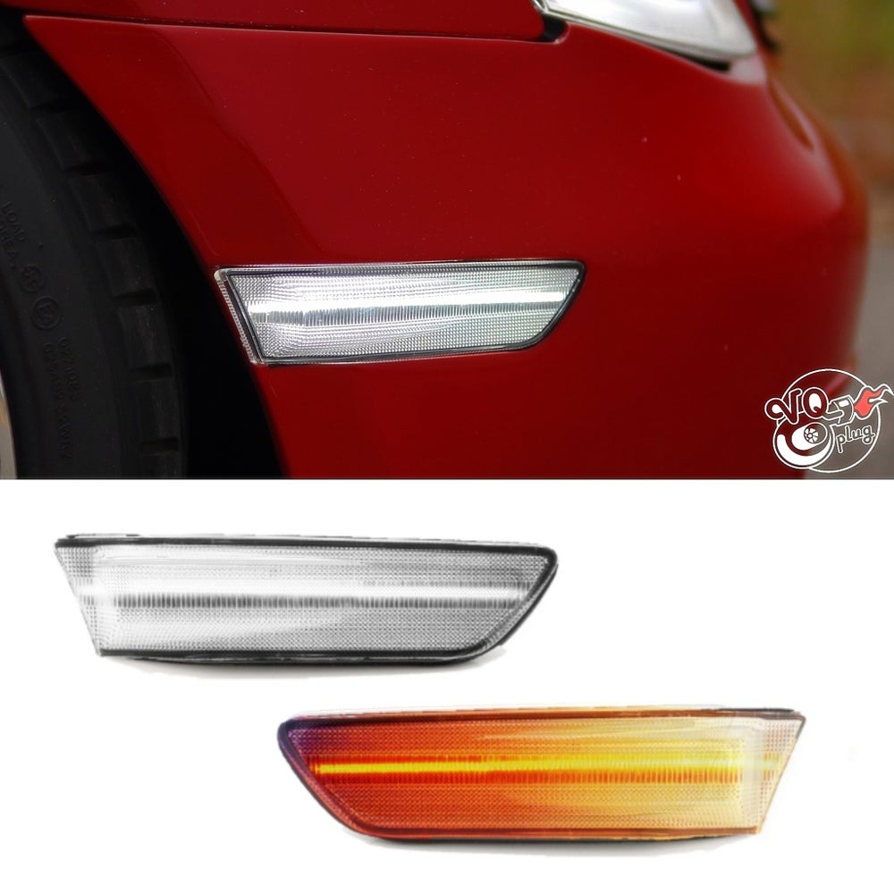 G35 Coupe Clear Sequential White LED Side Markers - Competition Use, Cosmetic, Coupe, Discount $10, G35 car marker
