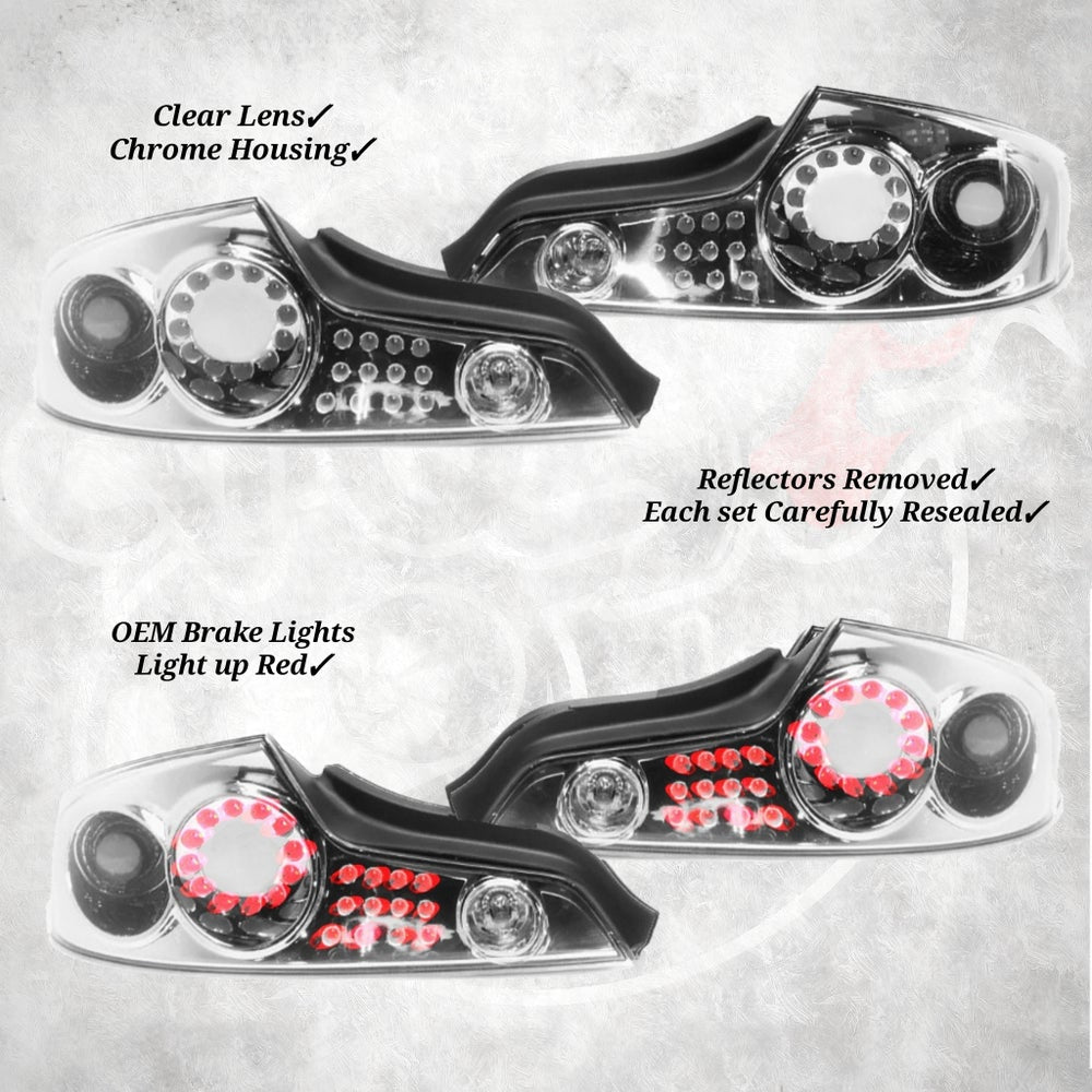 G35 Coupe Clear/Chrome Tail Lights - Competition Use, Cosmetic, Coupe, Discount $20, Ebay car tail light assemblies