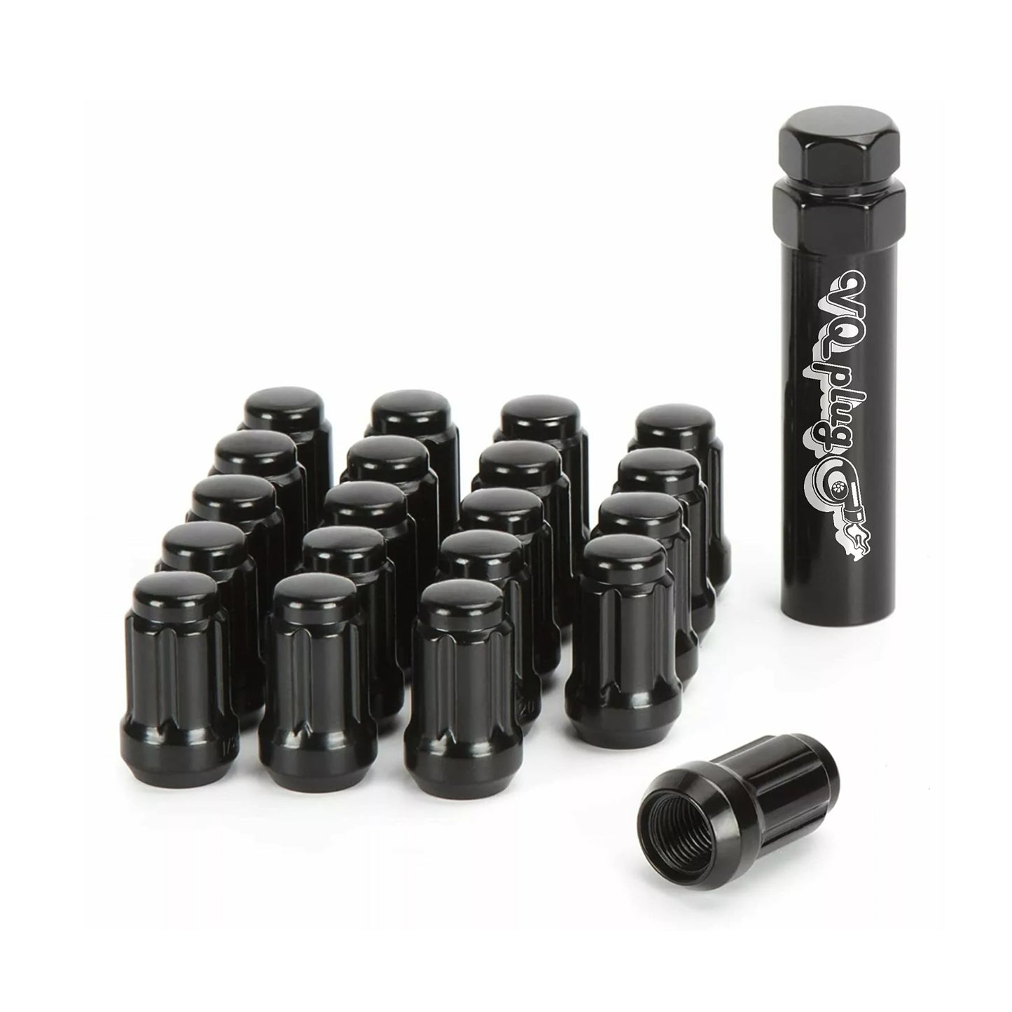 G/Z/Q Lug Nut Set (Chrome/Black) - 350z, 370z, Competition Use, Cosmetic, Coupe black lug nut set