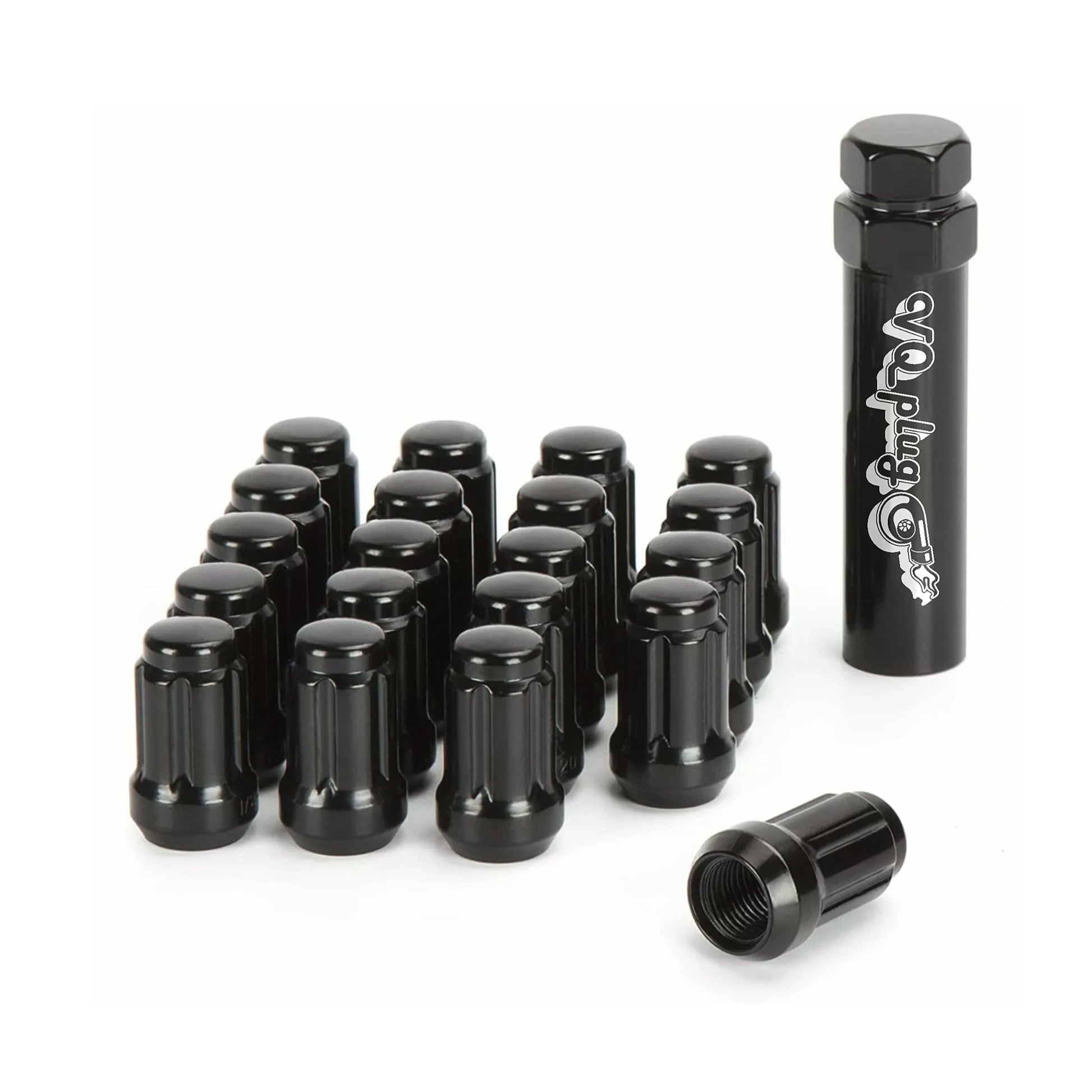 G/Z/Q Lug Nut Set (Chrome/Black) - 350z, 370z, Competition Use, Cosmetic, Coupe black lug nut set
