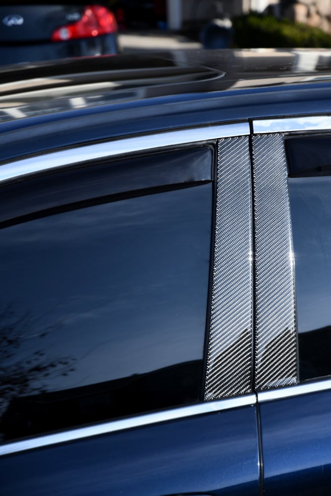 2003-2006 G35 Sedan Carbon Fiber B Pillar covers - Real Carbon Fiber / 03-06 G35 Sedan - Cosmetic, Discount $10, Ebay,