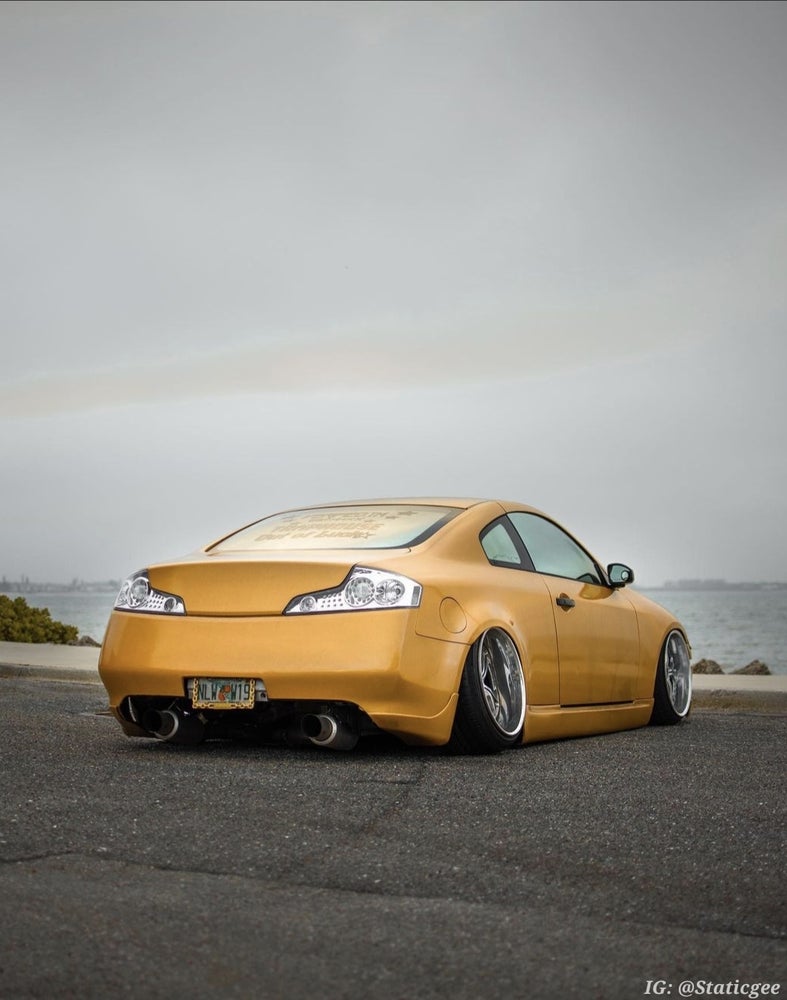 G35 Coupe Clear/Chrome Tail Lights - Competition Use, Cosmetic, Coupe, Discount $20, Ebay gold modified coupe
