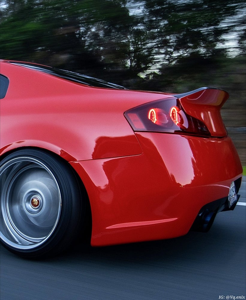 G35 Chargespeed Rear Bumper - G35 Chargespeed Rear Bumper - Bumpers, Coupe, Discount $30, G35, VQ35DE red sports car