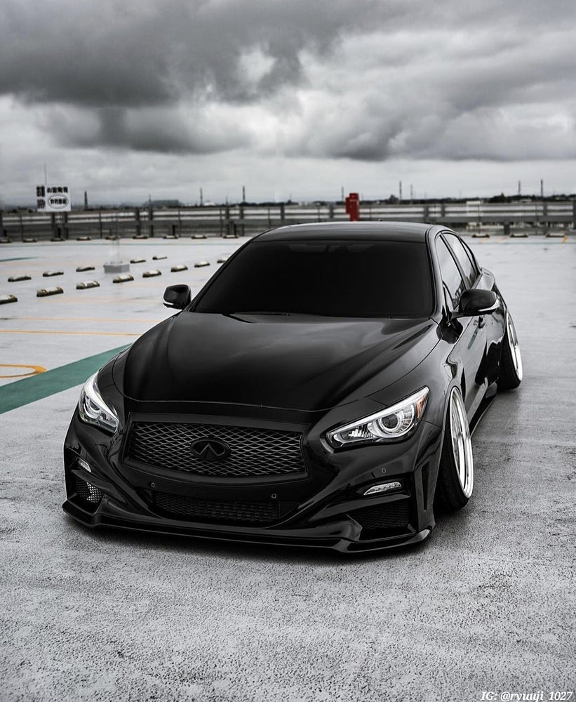 Q50 Gloss Black Grill Overlay - Gloss Black - Cosmetic, Discount $10, Ebay, Q50, Q50 / Q60 sleek black modified car