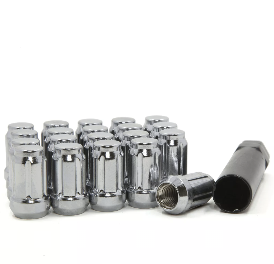 G/Z/Q Lug Nut Set (Chrome/Black) - 350z, 370z, Competition Use, Cosmetic, Coupe chrome lug nuts socket