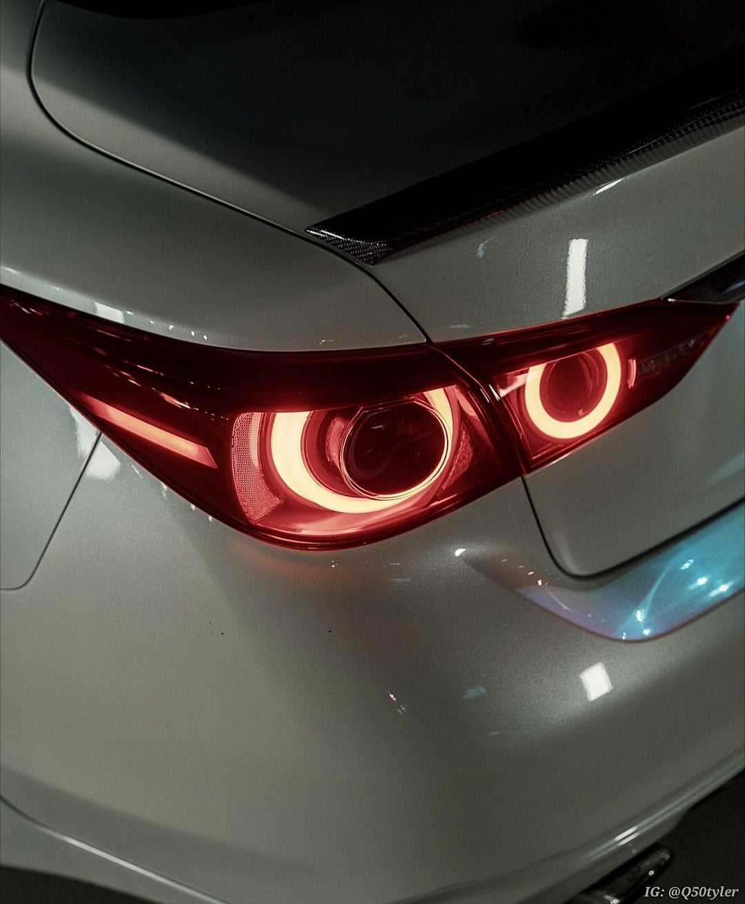 2014-2022 Q50 JDM 400R Tail Lights - Cosmetic, Discount $20, Ebay, Free Shipping, Q50 illuminated car taillights