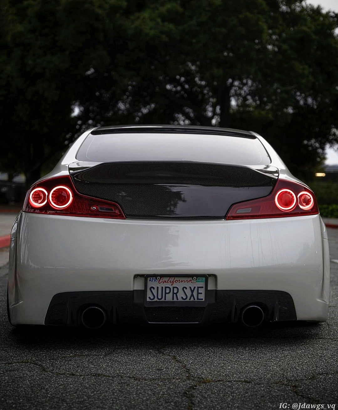 G/Z/Q Brake Light Strobe Controllers - 1) Classic Strobe - 350z, 370z, Competition Use, Cosmetic, Coupe white car rear