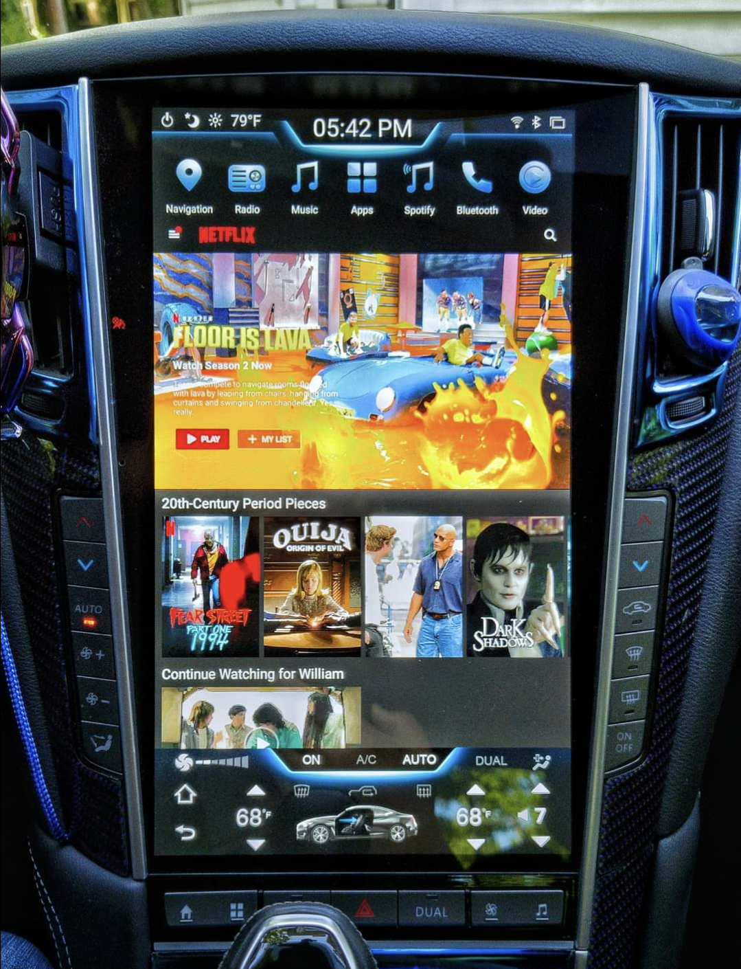 Q50/Q60 1080p Tesla Screen Kit - Competition Use, Cosmetic, Discount $20, Ebay, Q50 car’s infotainment netflix