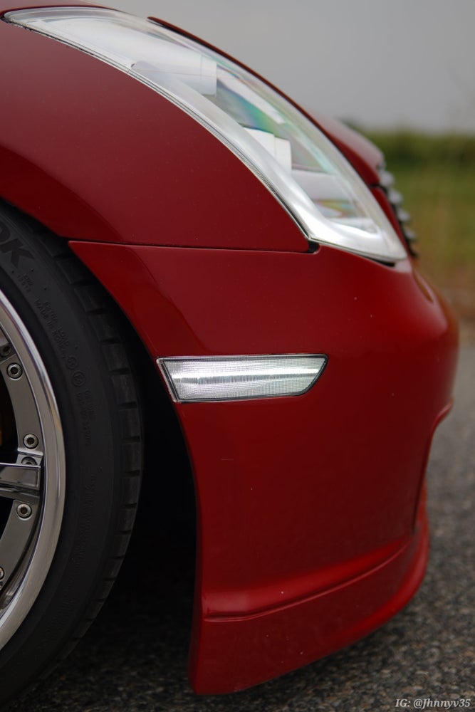 G35 Coupe Clear Sequential White LED Side Markers - Competition Use, Cosmetic, Coupe, Discount $10, G35 red carβs