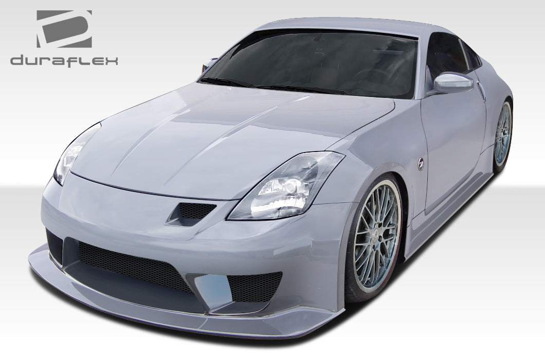 2003-2008 Nissan 350Z Z33 Duraflex J-Spec 2 Body Kit - 4 Piece - Includes J-Spec 2 Front Bumper Cover (107832) J-Spec 2 Side Skirts Rocker Panels (107833) J-Spec 2 Rear Lip Under Spoiler Air Dam (107834)