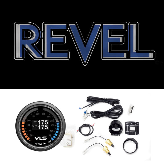 Revel G35/350Z/G37/370Z/Q50/Q60 VLS 52mm 50-300 Deg F Dual Intercooler Temperature Gauge