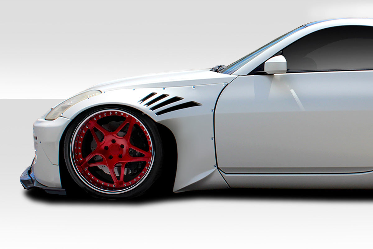 2003-2008 Nissan 350Z Z33 Duraflex RBS Kit - 9 Piece - Includes RBS Front Bumper (113541) RBS Front Splitter (113542) RBS Front Fender Flares (113544) RBS Rear Fender Flares (113545) RBS Rear Diffuser (113546)