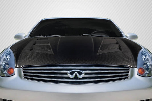 2003-2007 Infiniti G Coupe G35 Carbon Creations Geo6ix DriTech AM-S Hood - 1 Piece