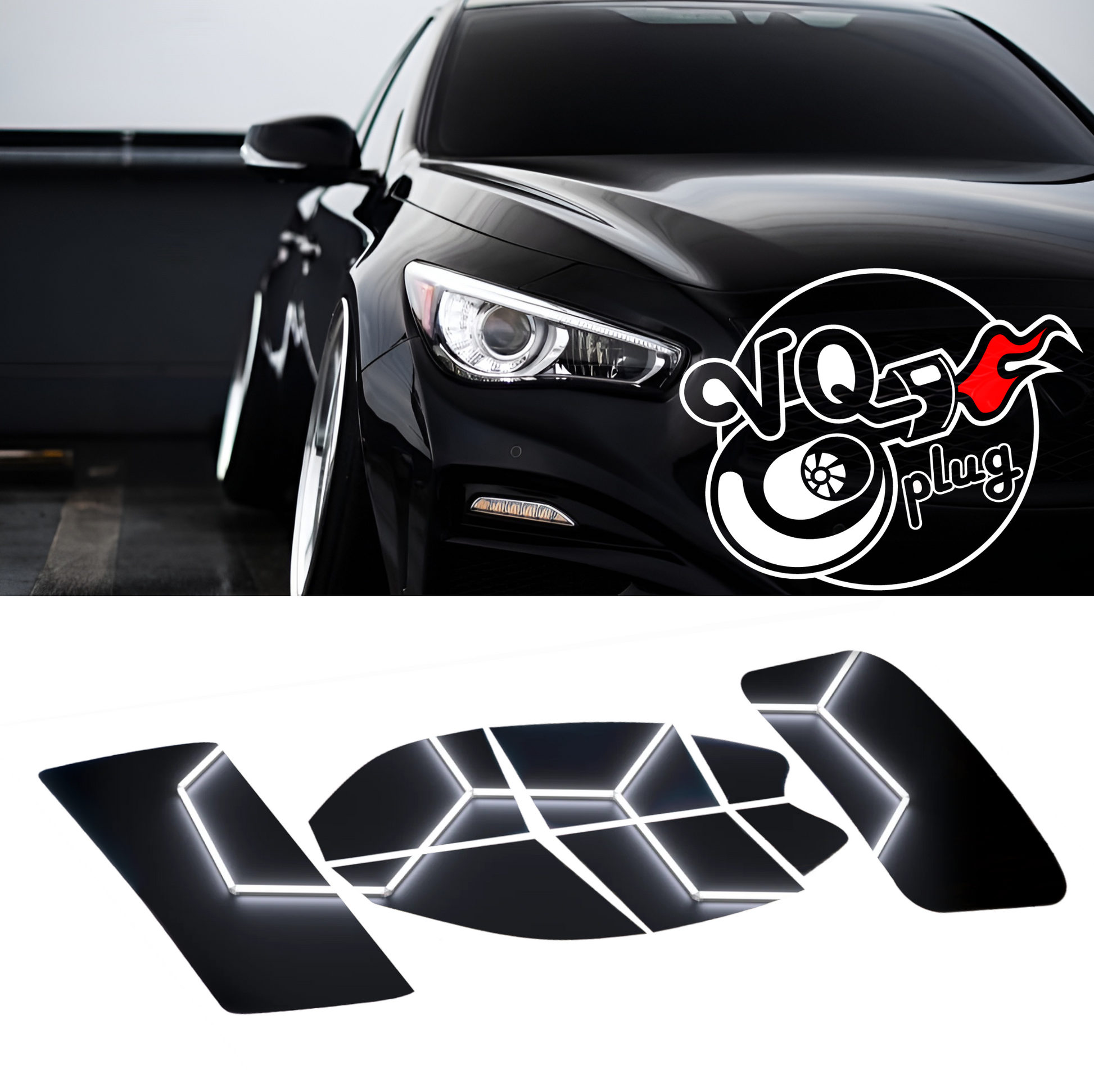 Q50 Nano Carbon Super Gloss Precut Window Tints | Front/Sides/Rear Customizer - Competition Use, Cosmetic, Discount $5,