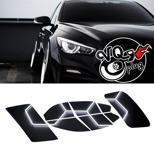 Q50 Nano Carbon Super Gloss Precut Window Tints | Front/Sides/Rear Customizer - Competition Use, Cosmetic, Discount $5,