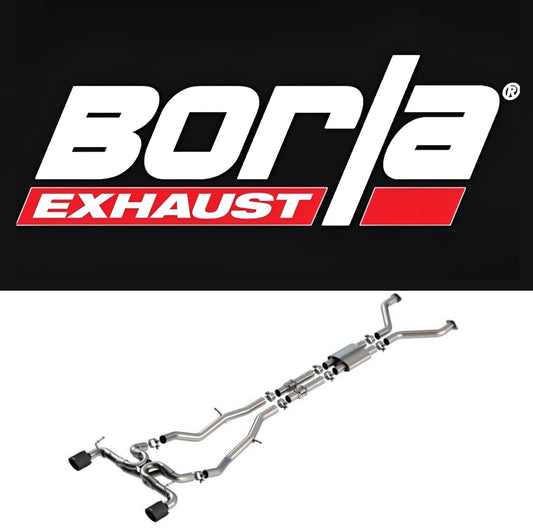 Borla 22-24 Nissan Z 2.5in ATAK Cat Back Exhaust 4.5in Tip - Carbon Fiber Black Anodized