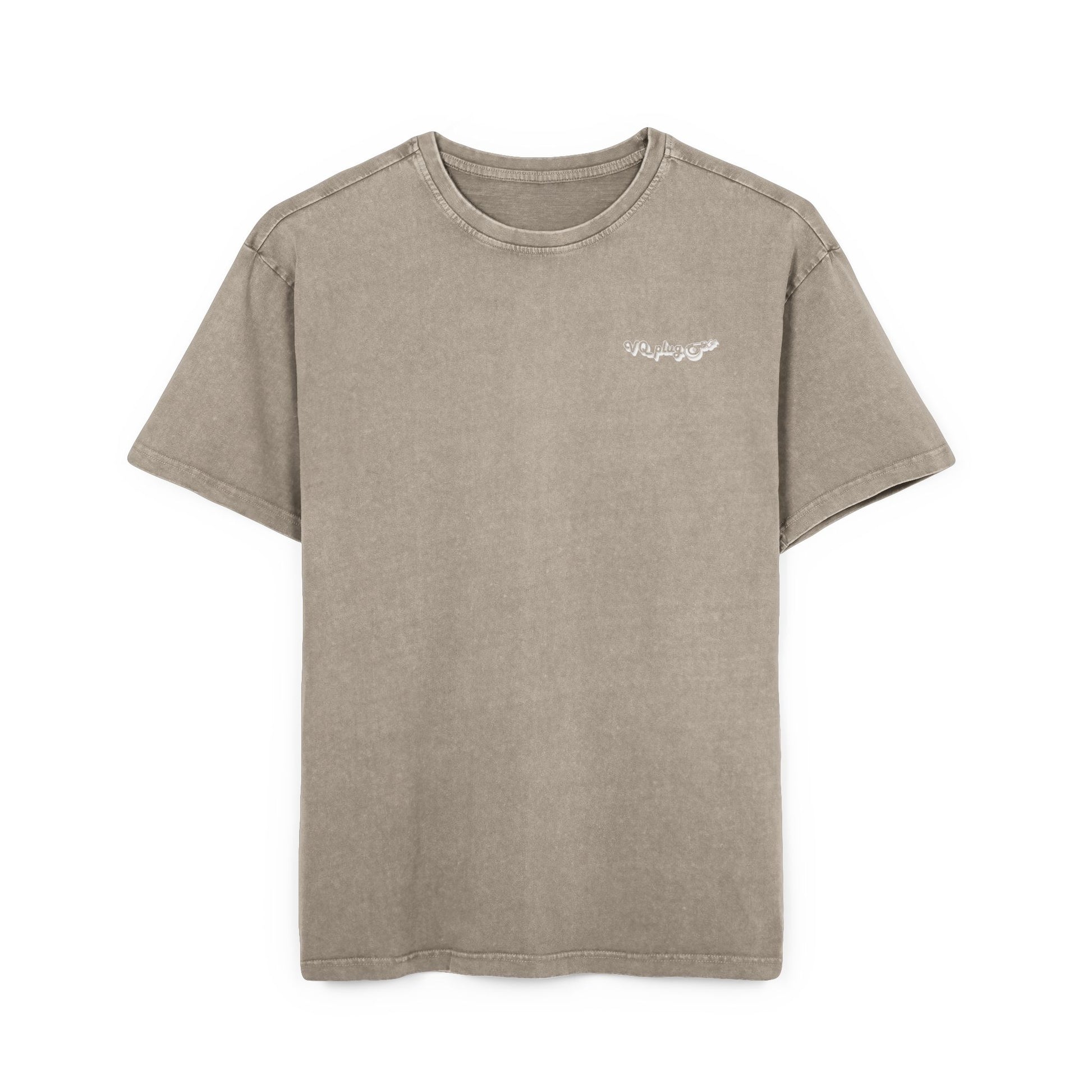 VQPlug Signature Acid Washed VQ Tee | Men’s Oversized Vintage - XS / Dark Khaki - T-Shirt Discount $5, Merch, VQplug