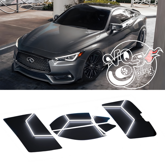 Q60 Nano Carbon Super Gloss Precut Window Tints | Front/Sides/Rear Customizer - Competition Use, Cosmetic, Discount $5,