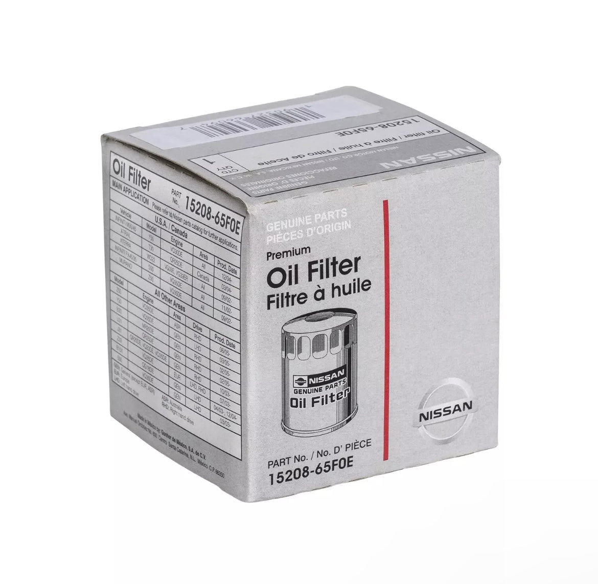 Genuine OEM Nissan Oil Filter | 15208-65F0E