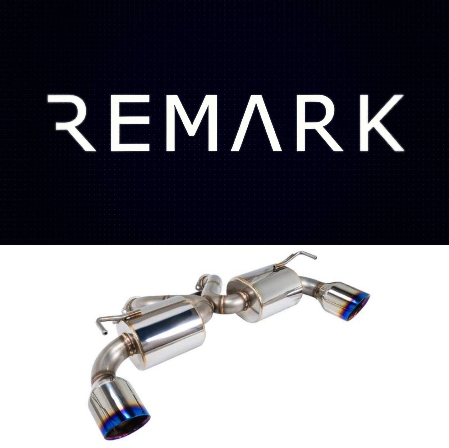 Remark Nissan 370Z (Z34) V2 Axle Back Exhaust w/ Burnt Stainless Steel Double Wall Tip