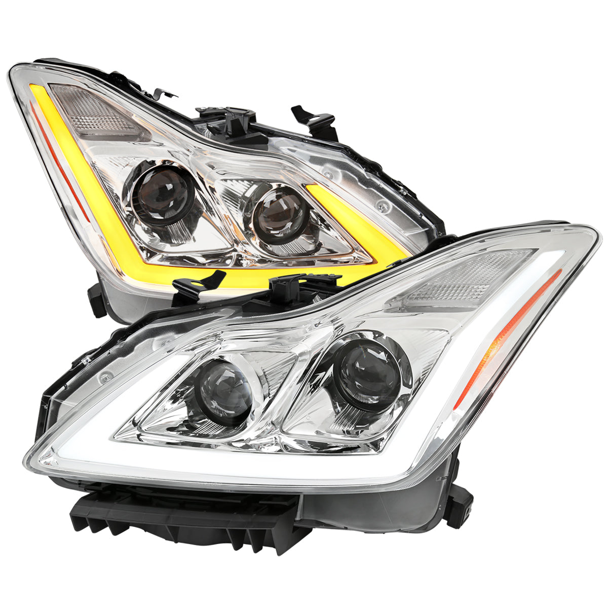 Chrome Spec-D LED Sequential Headlights for G37 Coupe