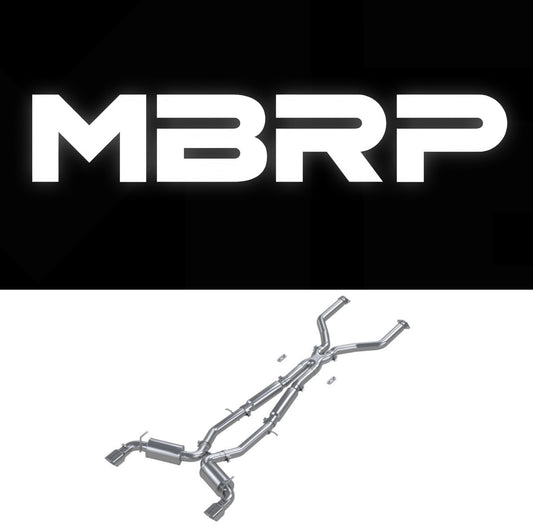 MBRP 17+ Infiniti Q60 3.0L RWD/AWD 3in Cat-Back Dual Split Rear Street Version w/4.5in OD Tips -T304
