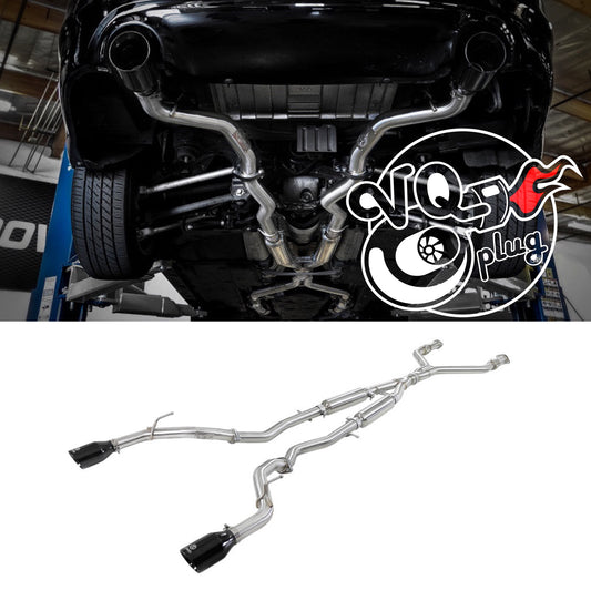 aFe Takeda 2.5in 304 SS Cat-Back Exhaust System w/ Black Tips 16-18 Infiniti Q50 V6-3.0L (tt)