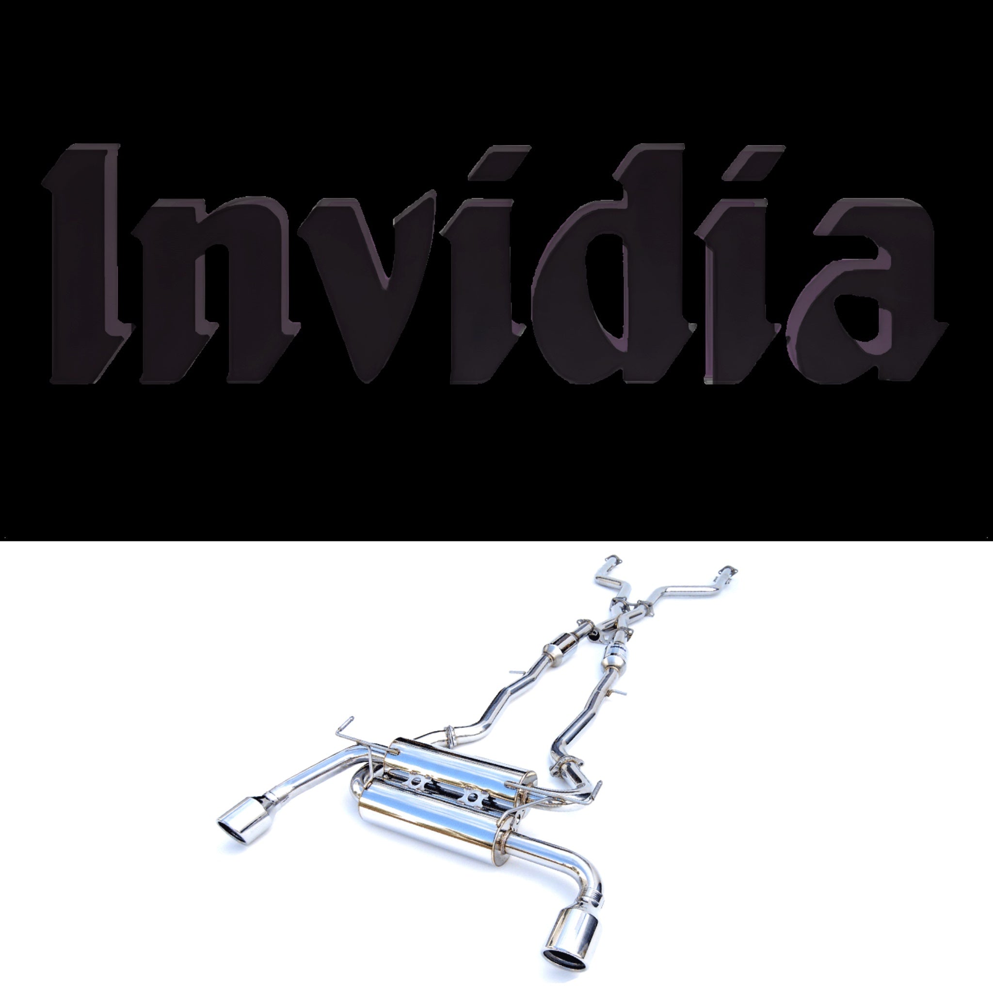 Ienvidia Invidia 14+ Infiniti Q50 Gemini w/ Rolled Stainless Steel Tips Cat-Bac ...