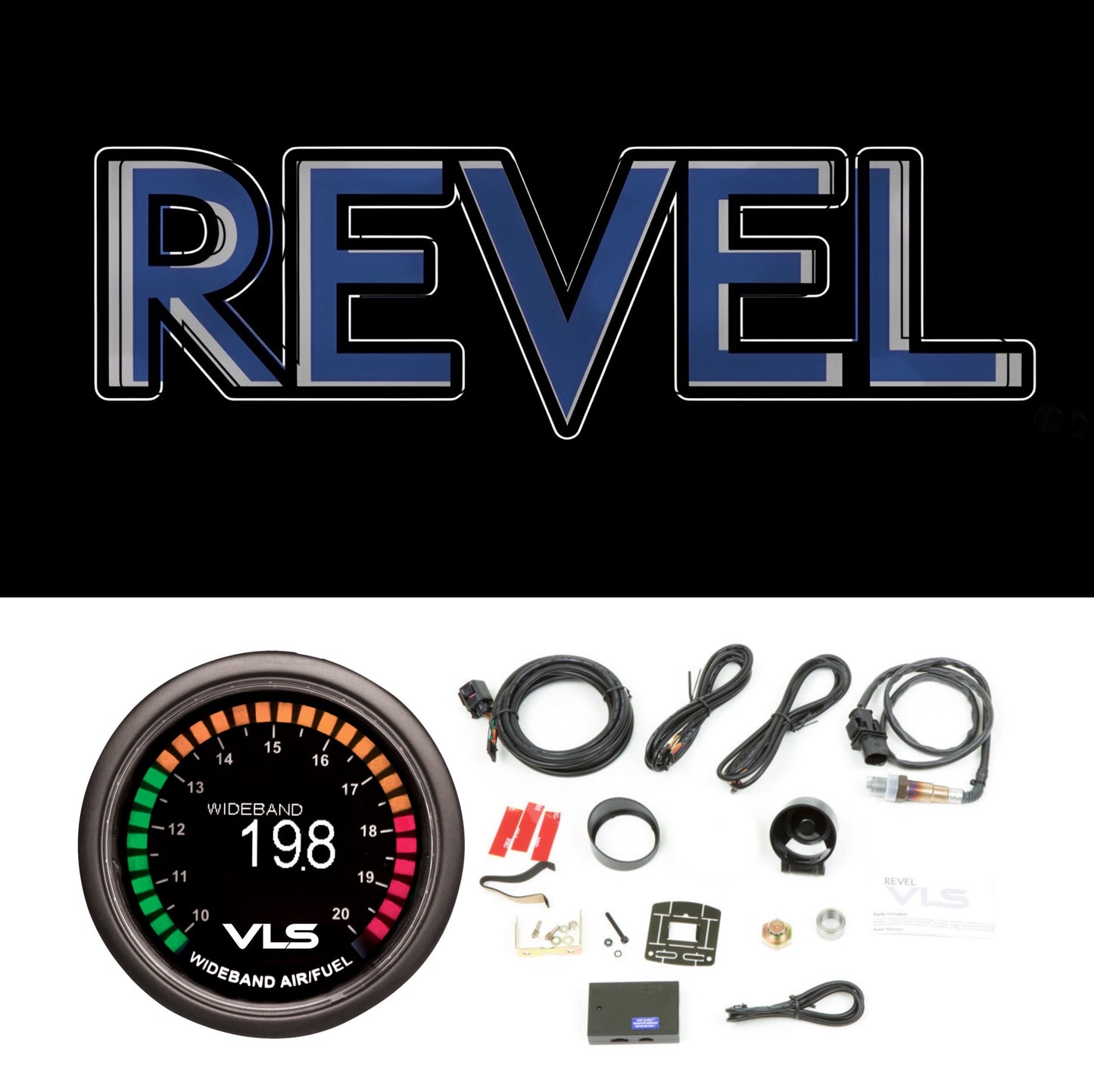 Revel G35/350Z/G37/370Z/Q50/Q60 VLS 52mm 10.0:1-20.0:1 AFR Digital OLED Wideband Air/Fuel Ratio Gauge