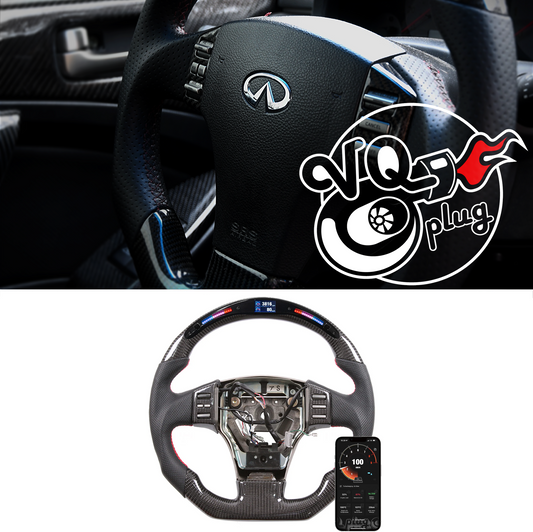 G35 RGB Display Carbon Fiber Customized Steering Wheel | RGB LED Light for G35 Coupe/Sedan