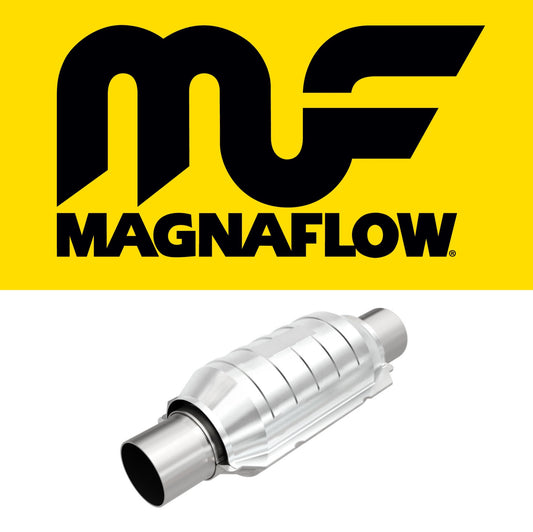MagnaFlow Conv Univ 2.25in Inlet/Outlet Center/Center Round 9in Body L x 5.125in W x 13in Overall L
