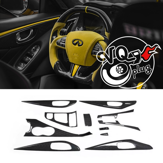 Q50/Q60 Carbon Fiber Interior | Regular/Honeycomb/Forged Carbon Fiber Customizer - Cosmetic, Coupe, Discount $10, Ebay,