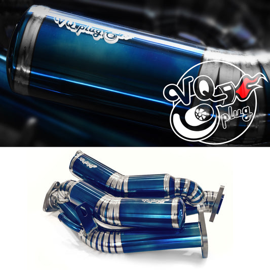 Q50/Q60 VQPlug Ti-Phoon Pipes | Titanium Resonated Test Pipes VQ37VHR - Competition Use, Discount $30, Performance,