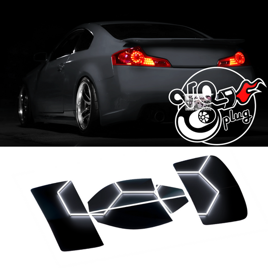 G35 Coupe Nano Carbon Super Gloss Precut Window Tints | Front/Sides/Rear Customizer - Competition Use, Cosmetic, Coupe,