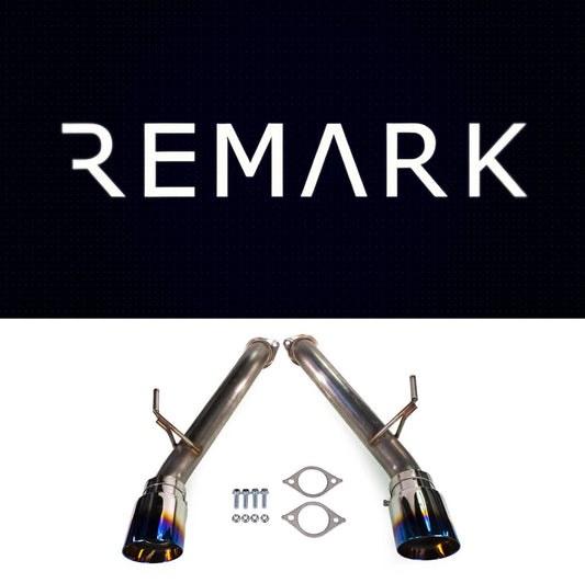 Remark 2017+ Infiniti Q60 Axle Back Exhaust w/Burnt Stainless Double Wall Tip