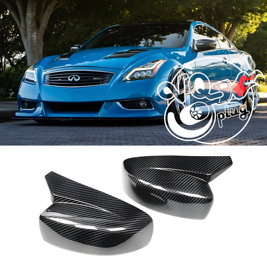 G37/Q60 M-Style Dry Carbon Fiber Mirror Overlays
