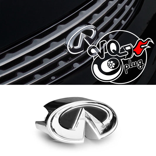 G35 Coupe OEM+ White LED Front Grill Emblem | Chrome Version
