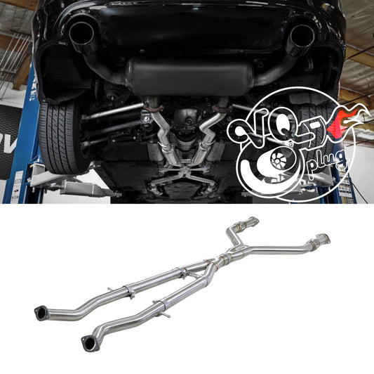 aFe Takeda 2.5in to 3in 304 SS Y-Pipe Exhaust System 16-18 Infiniti Q50/Q60 V6-3.0L (tt)