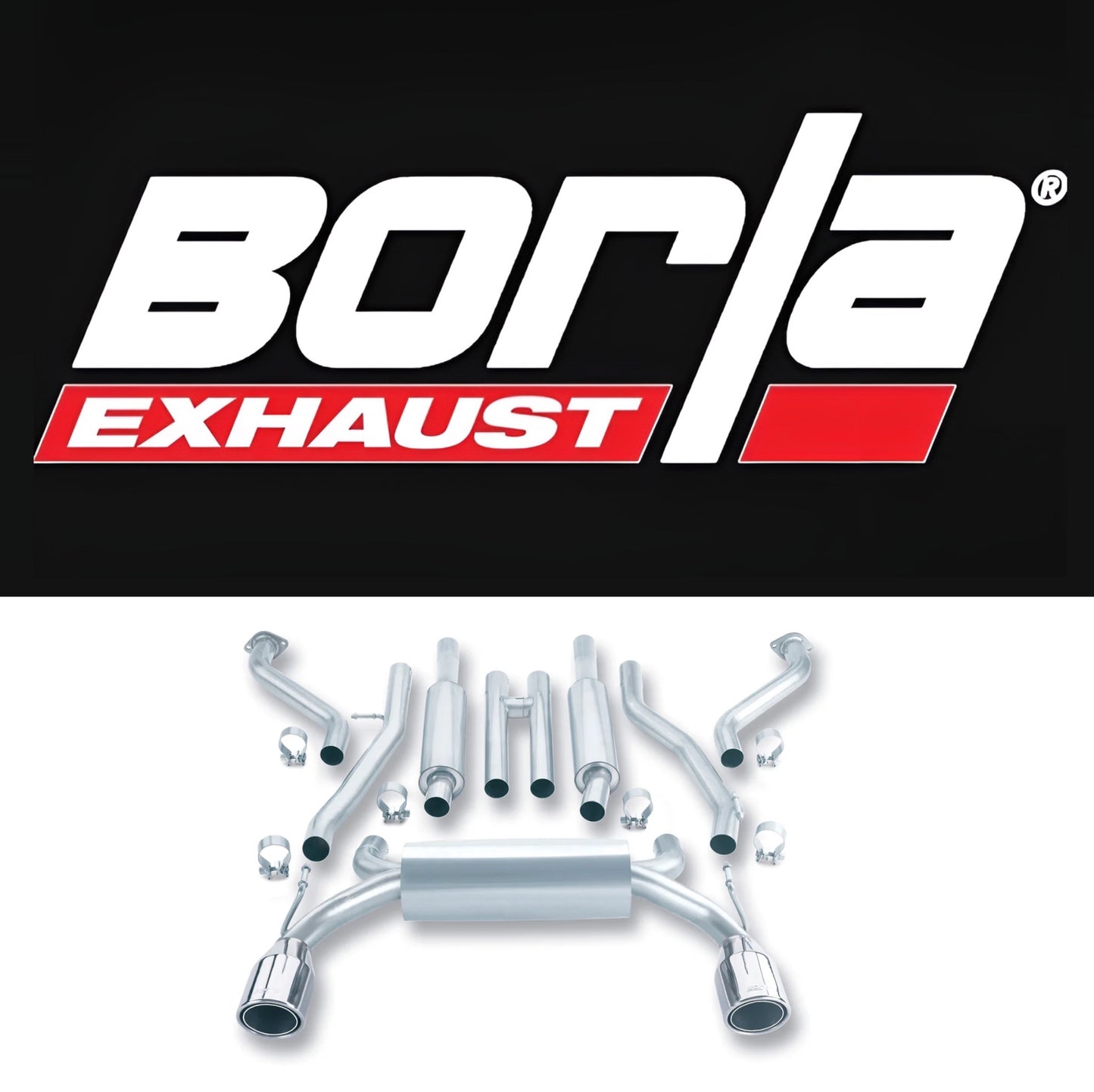 Borla 03-08 Nisan 350Z S Type Catback System - Black Chrome Tip