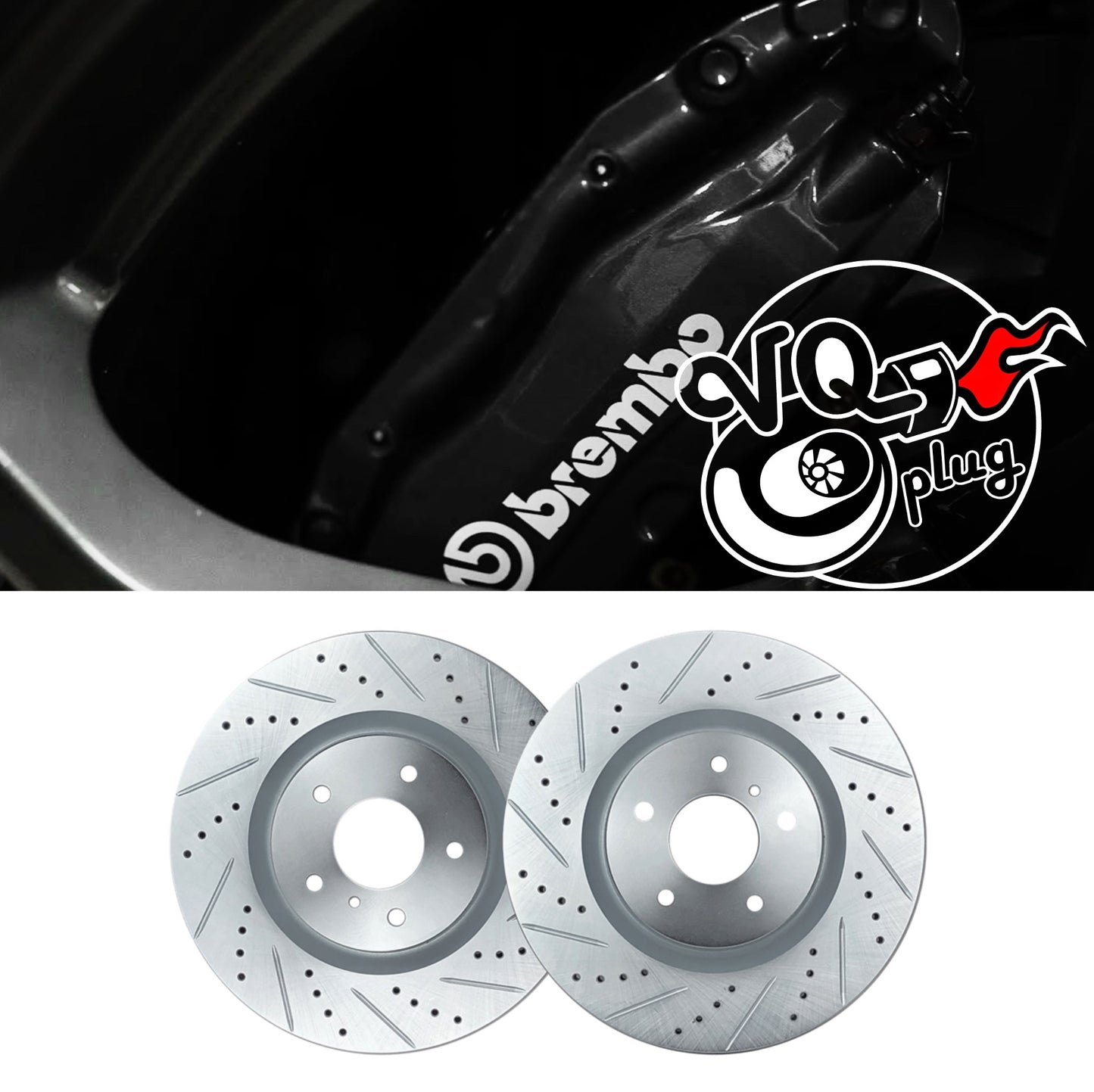 P2M G35/350Z Brembo Drilled and Slotted Brake Rotors