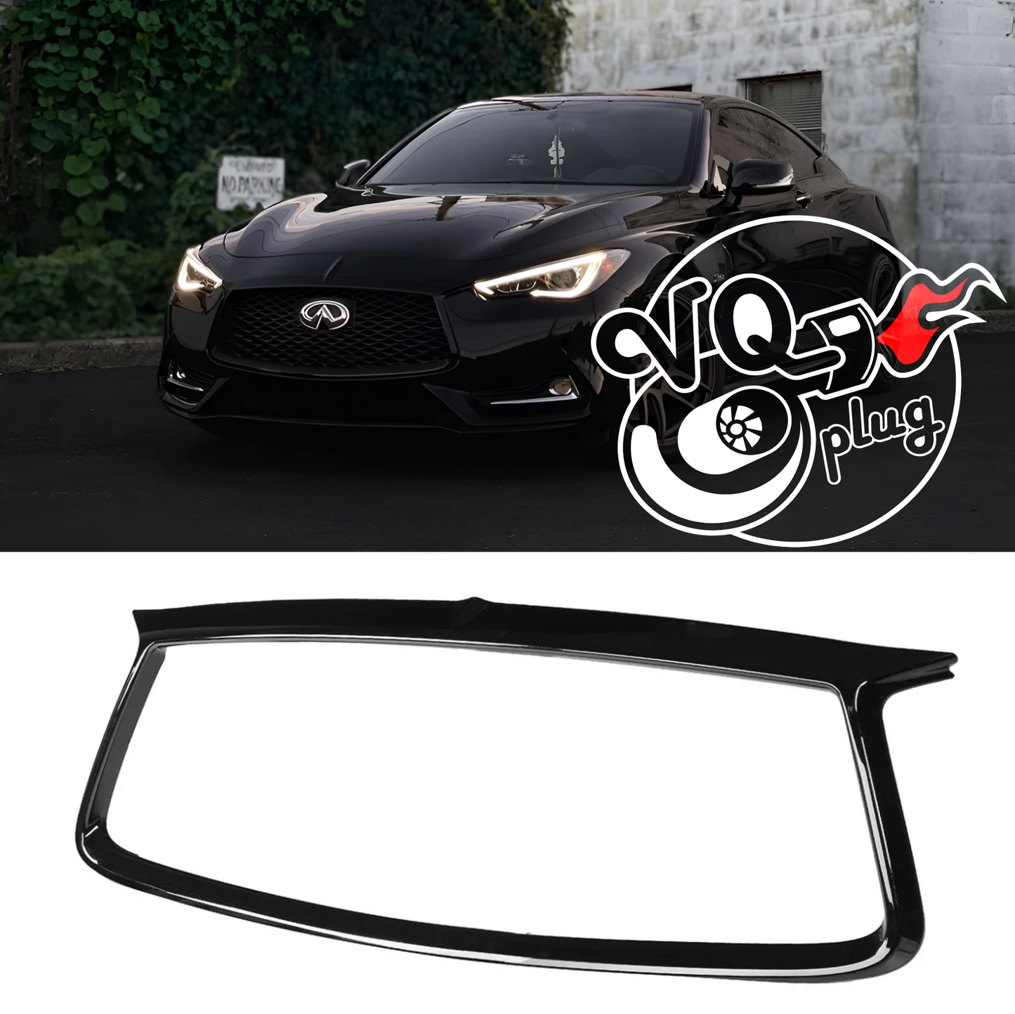 Q60 Gloss Black Grill Overlay | Chrome Delete Trim (2017-2024)