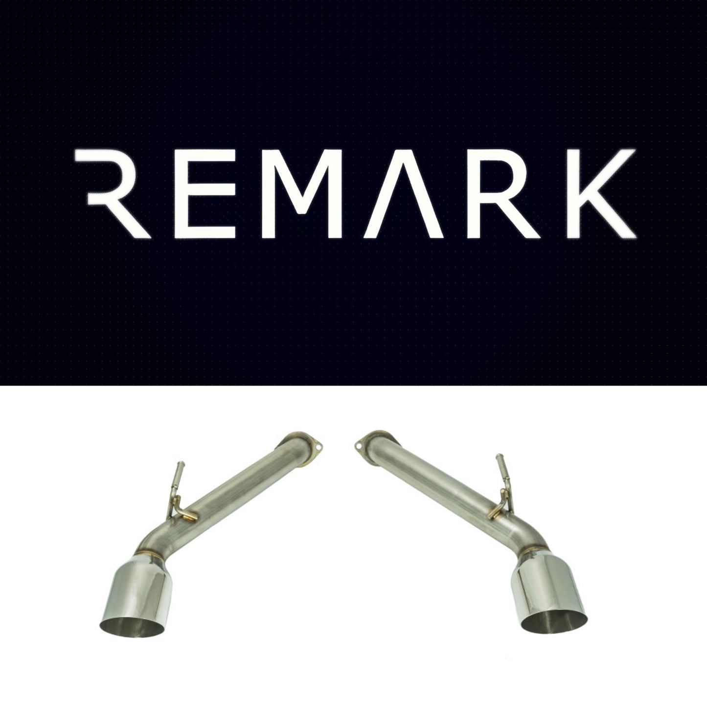 Remark 2017+ Infiniti Q60 Axle Back Exhaust w/Stainless Steel Single Wall Tip