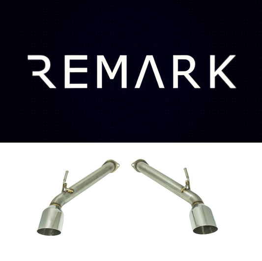 Remark 2017+ Infiniti Q60 Axle Back Exhaust w/Stainless Steel Single Wall Tip