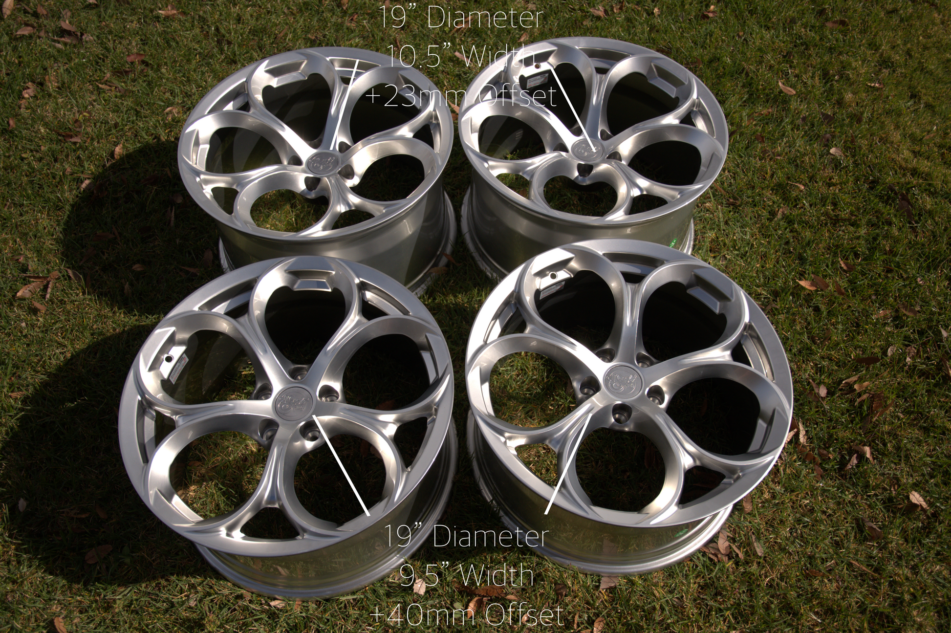 VQPLUG Alfa-1 Forged Aluminum Wheels - 350z, 370z, Competition Use, Discount $30, Ebay four silver car wheels