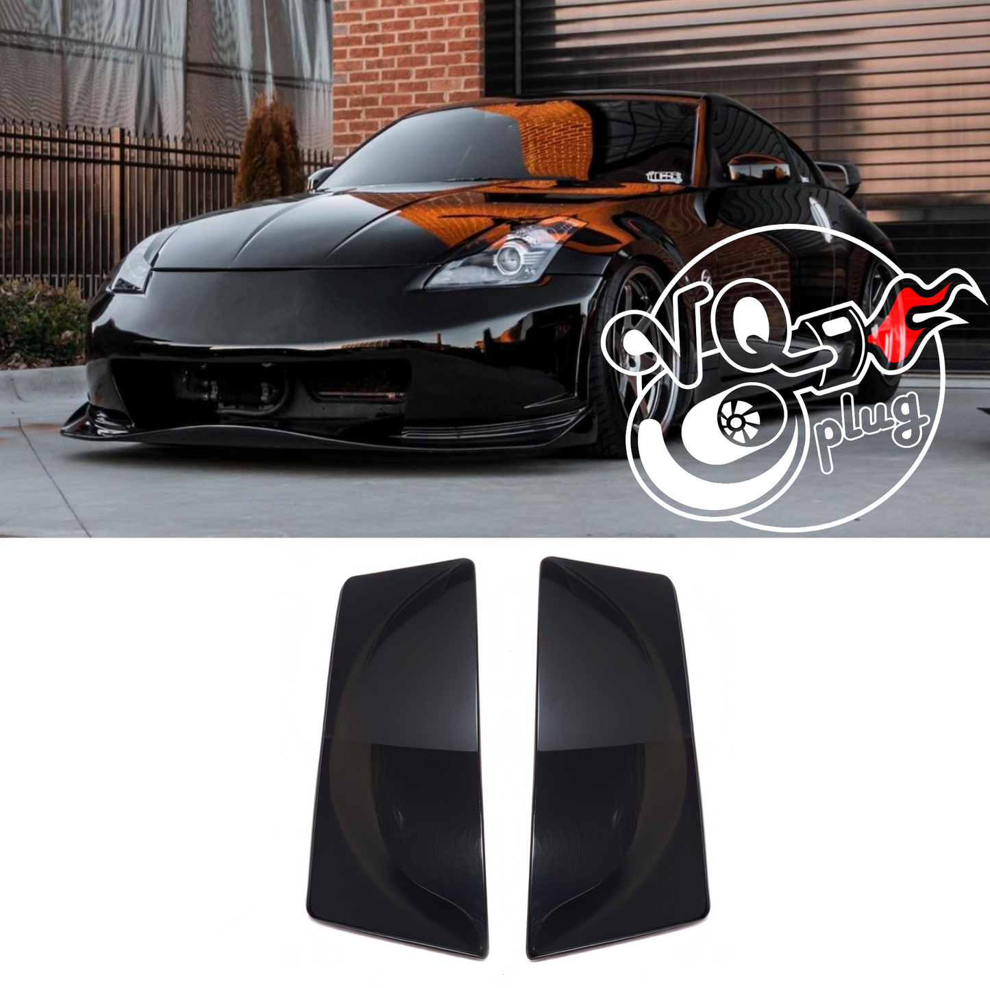 350Z Black Super Glossy B Pillar Cover Set | 2003-2008