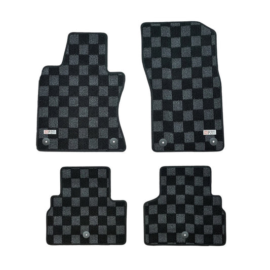 P2M 2014+ Q50 Dark Grey Checkered Racing Floor Mats
