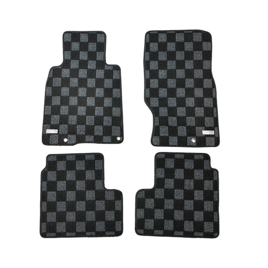P2M G35 Sedan Dark Grey Checkered Racing Floor Mats