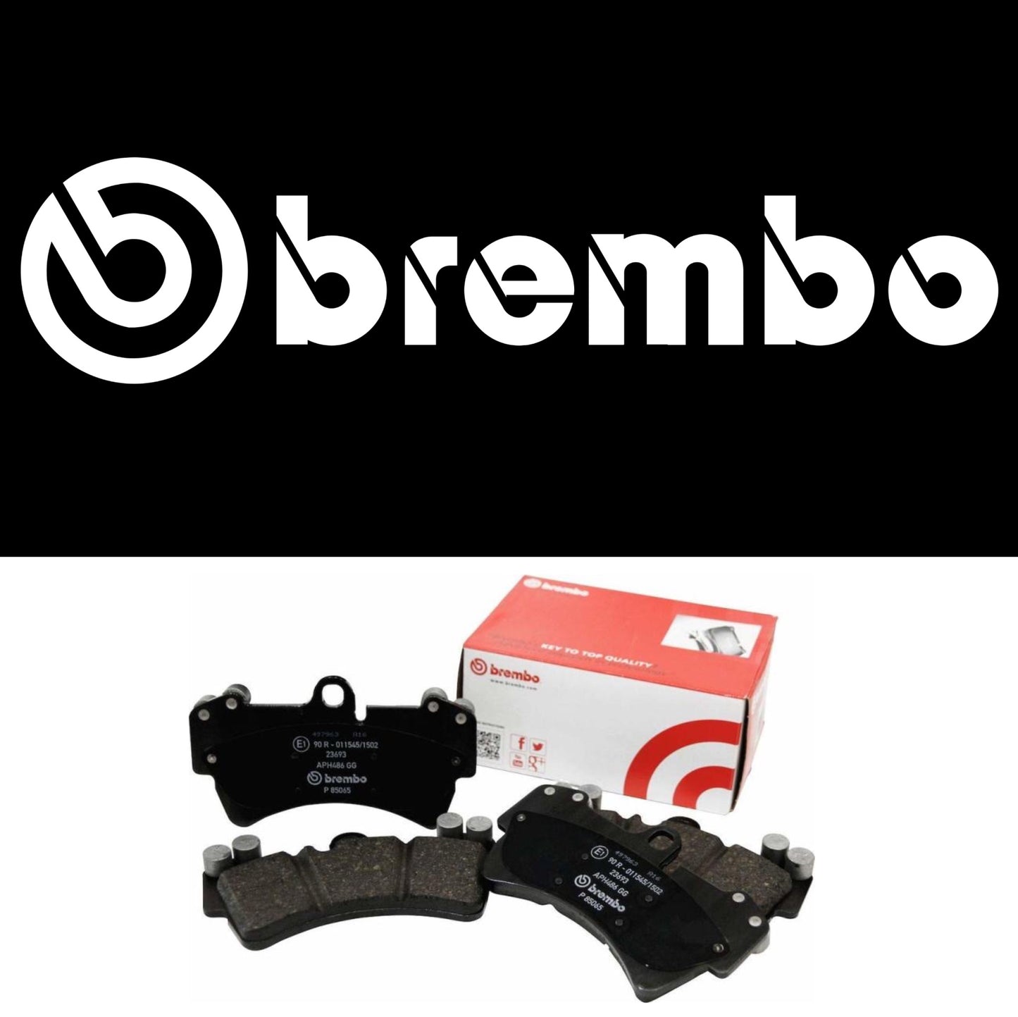 Brembo 14-19 Infiniti Q50/17-19 Q60/14-19 Nissan Rogue Front Premium NAO Ceramic OE Equivalent Pad
